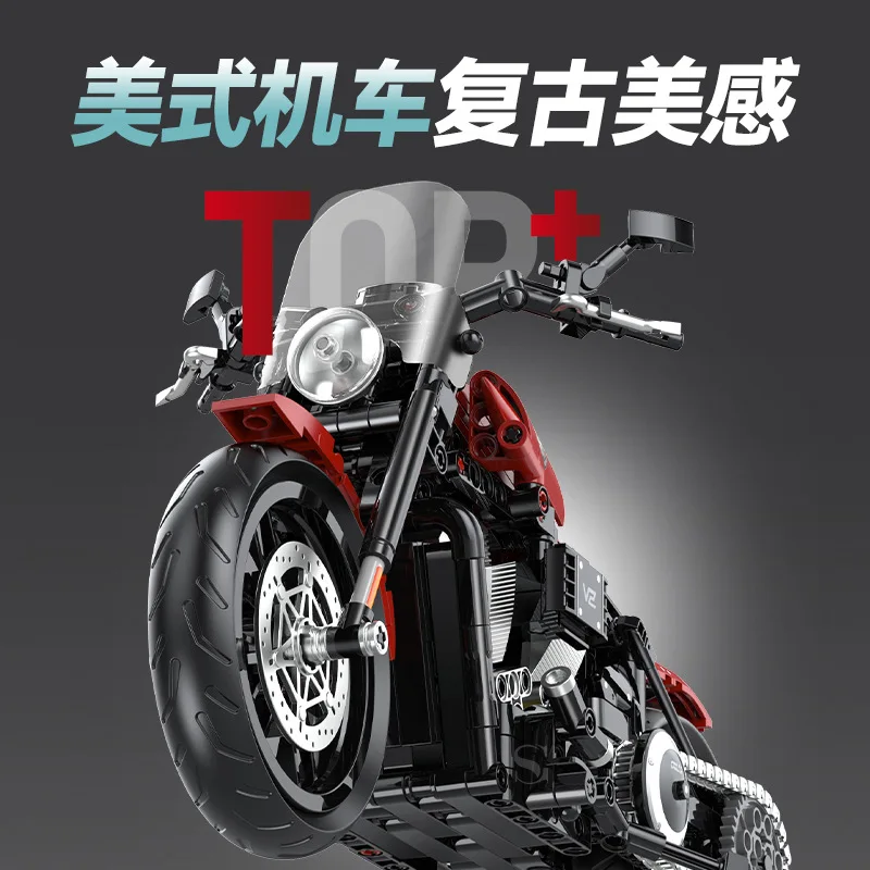 В НАЛИЧИИ MOC Технический 1:8 Мотоцикл Softail Тонкий Строительные Блоки Модель