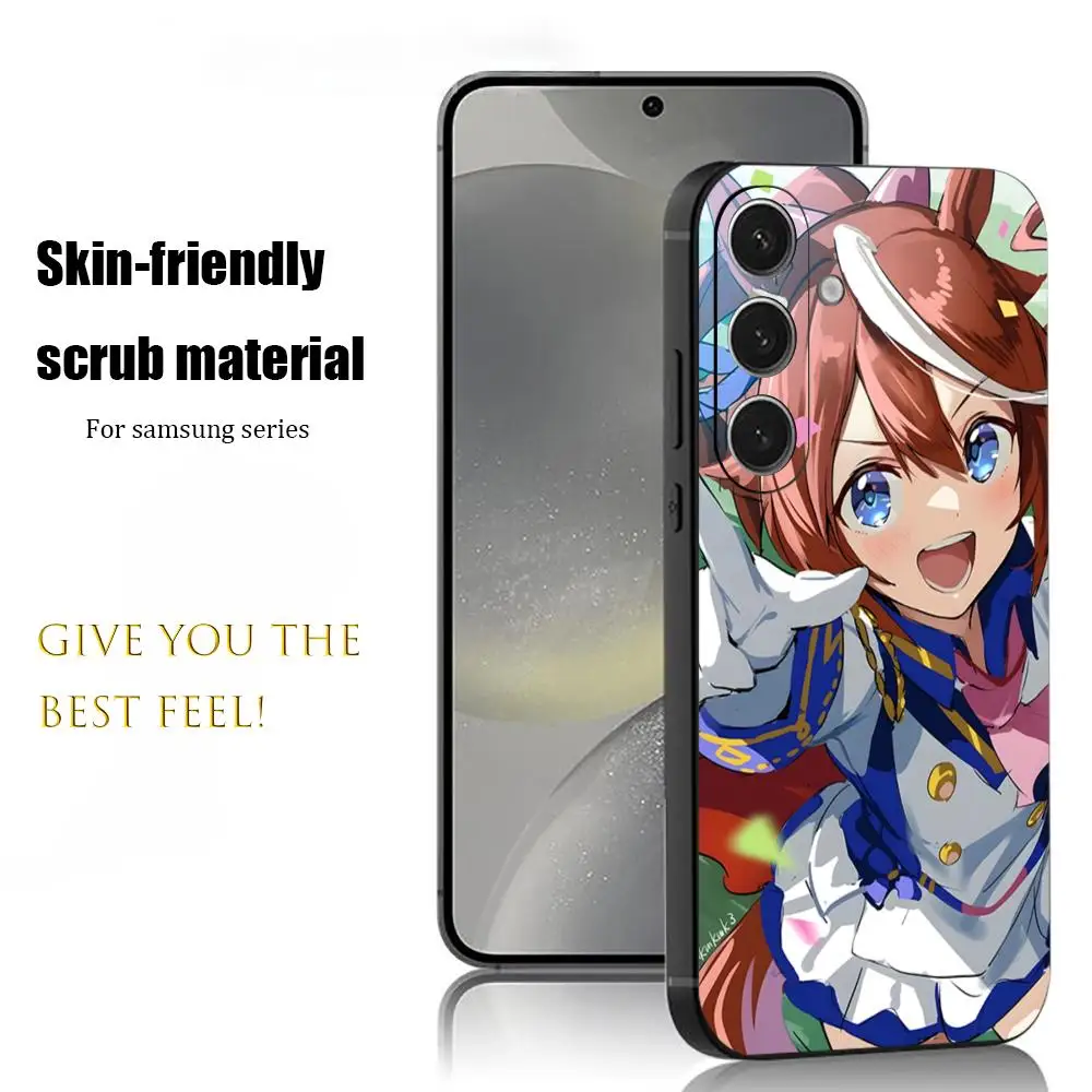 Фото Популярный чехол для телефона в стиле аниме для Samsung Musume Galaxy S26 S25 S24 S23 Cool S22 S21 Plus Uma Ultra Note20, мягкий, черный №1