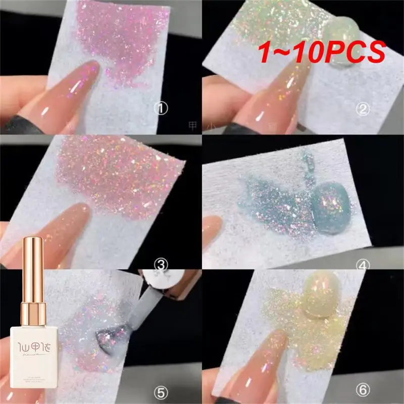 

1-10 шт., белый клей для ногтей, шесть цветов