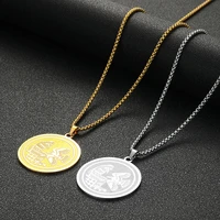 mens necklace stainless steel greek gold plated pendant unisex