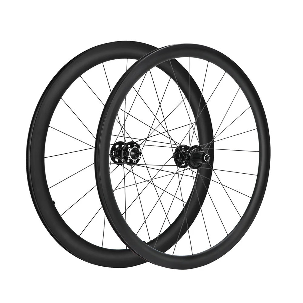Carbon Road Bike Wheelset, Disc Brake Rim, 20-24H, 38mm, 50m