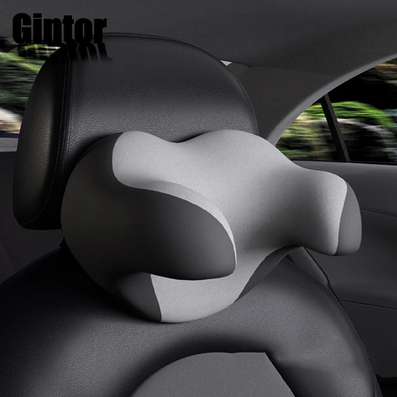 

Car Head Neck Pillow Car Seat Headrest Pillow Rest Memory Foam Support Sleep Side Head High Elastic Nylon Telescopic Universal