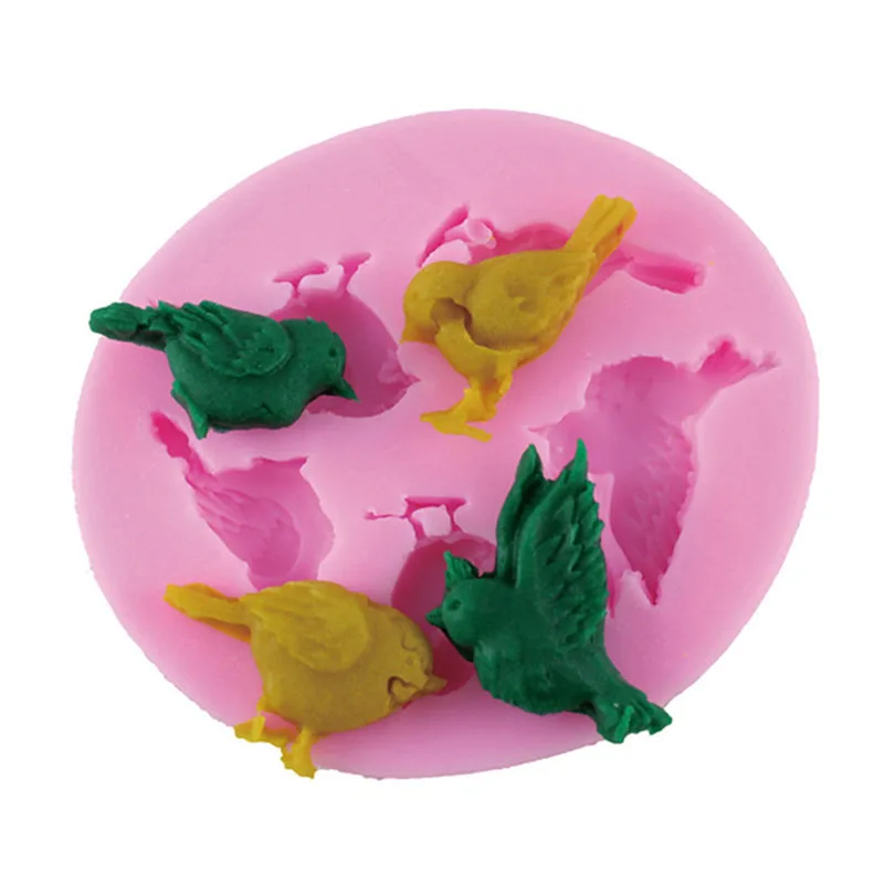 

3D Pigeon Birds Silicone Mold Cupcake Baking Fondant Chocolate Fudge DIY Party Cake Decorating Tools Candy Polymer Clay Moulds