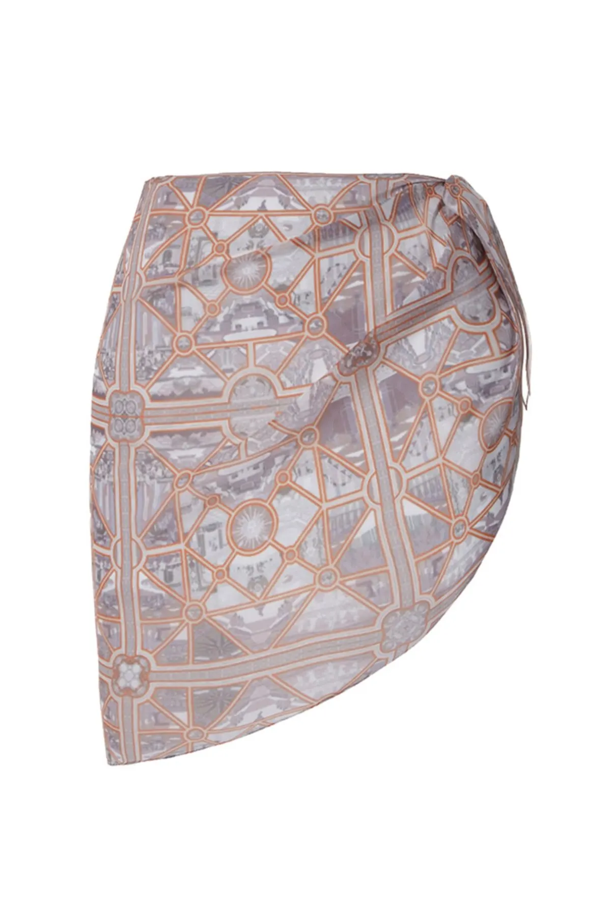 

Women's Pareo Gray Mini Swimwear Cover Up Dress Sexy Tunic Suit Beachwear Female Beach Bikini Cover Loose Mini Dress