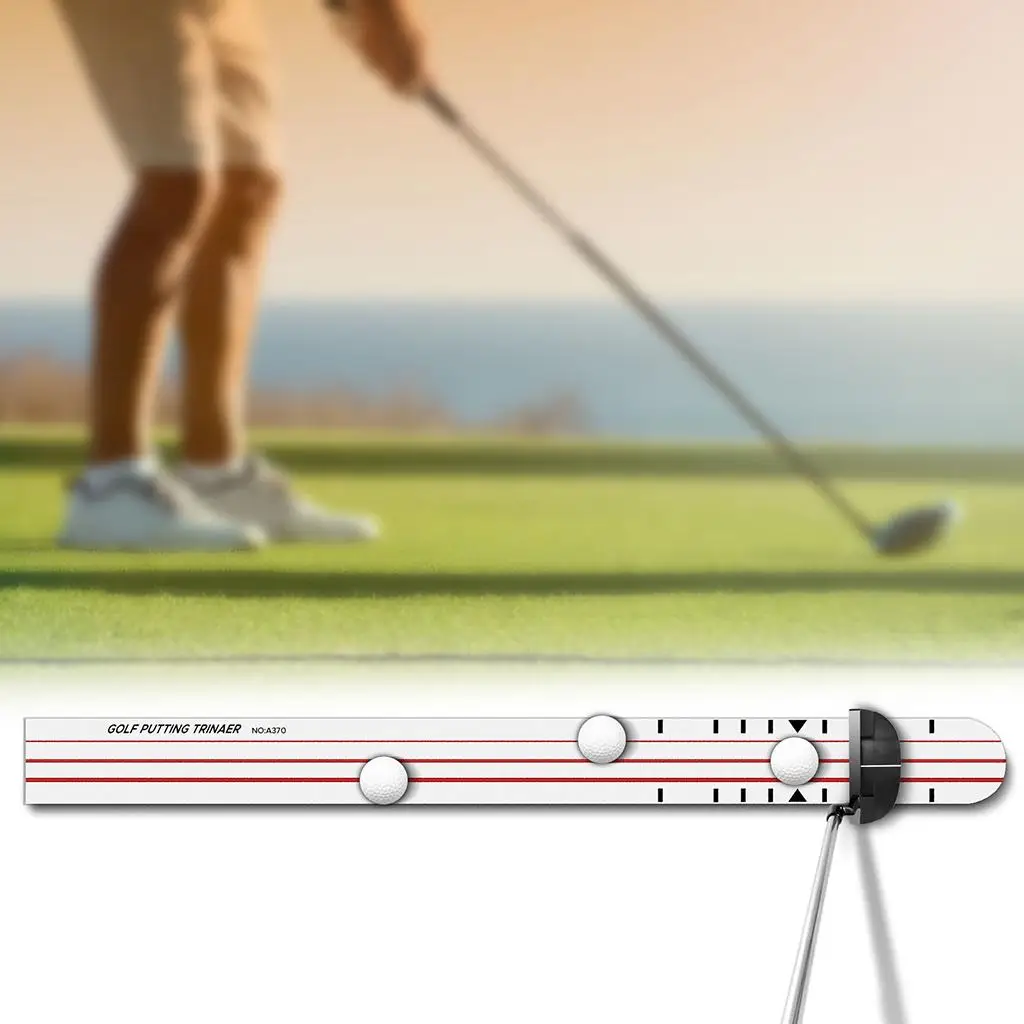 

Golf Putting Alignment Trainer Training Equipment Sliding Tracks Improve