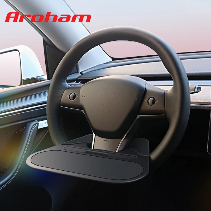 

Aroham руль мини настольная доска макияж стол для Tesla модель 3 модель Y 2015-2023 автомобиля внутренние модификации аксессуары
