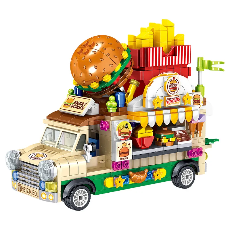 

MOC Fruit Car Building Block Toy Set for Kids GirlFriends Playing Together CakeIce Craem Dessert Food Shop Bricks