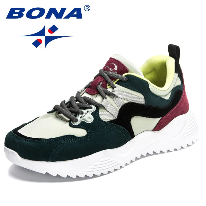 Кроссовки BONA Мужские дышащие, на шнуровке, Нескользящие, замшевые, для прогулок, повседневная вентилируемая обувь, дизайнерские, 2023