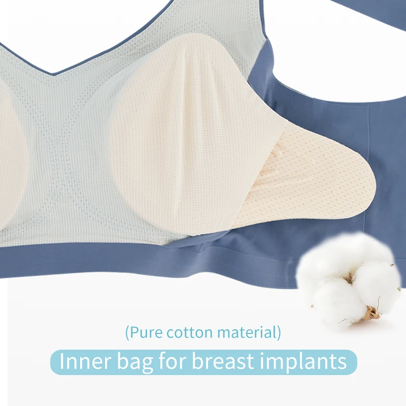 RJ8002 Sexy Postoperative Breast Patient Bra Thin Non-marking Bra Combination Set Without Steel Ring Prosthetic Pad