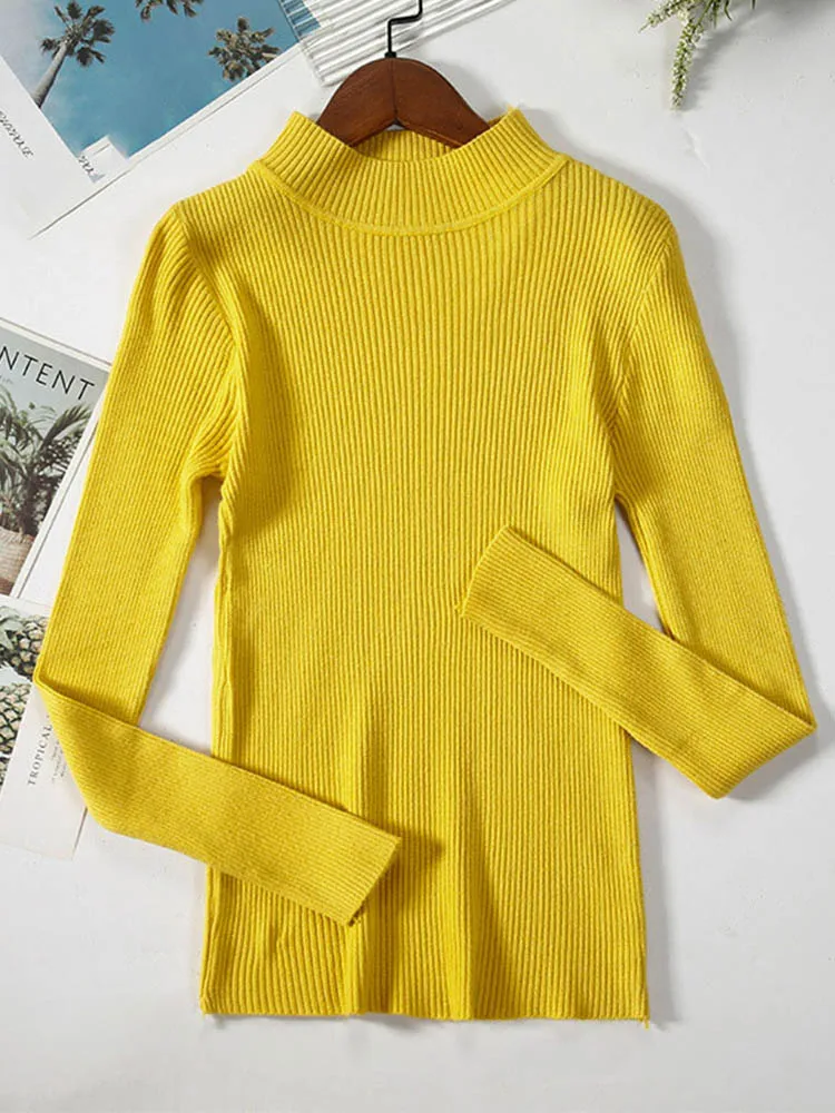 Весенний вязаный свитер пуловеры женские топы с длинными рукавами водолазка