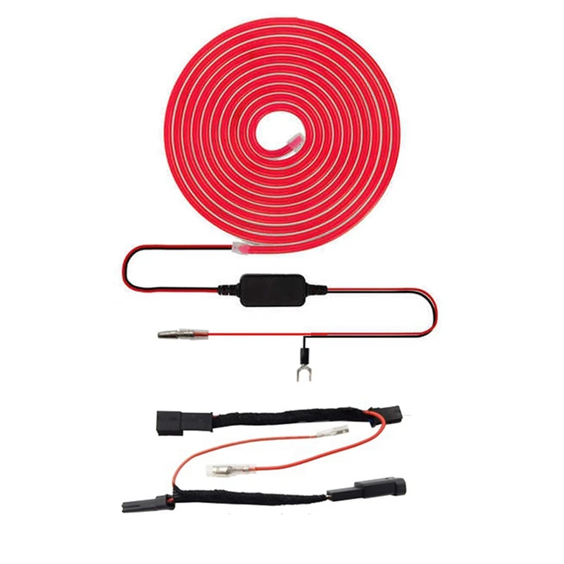 

Универсальная 12 В Светодиодная лента Frunk Brighten, модифицированное окружающее освещение для Tesla Model 3 Y 18-23, задняя часть, красная Замена