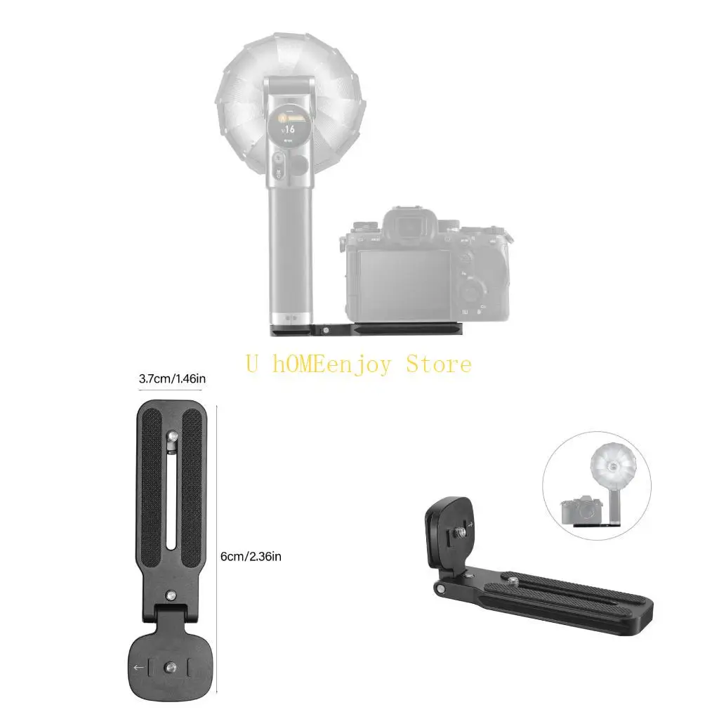 Фото Multoclospose Camera Adapter B0KF с двойными винтами 1/4 -дюймового для Luxmaster Flash для стабильной совместимости штатива №1