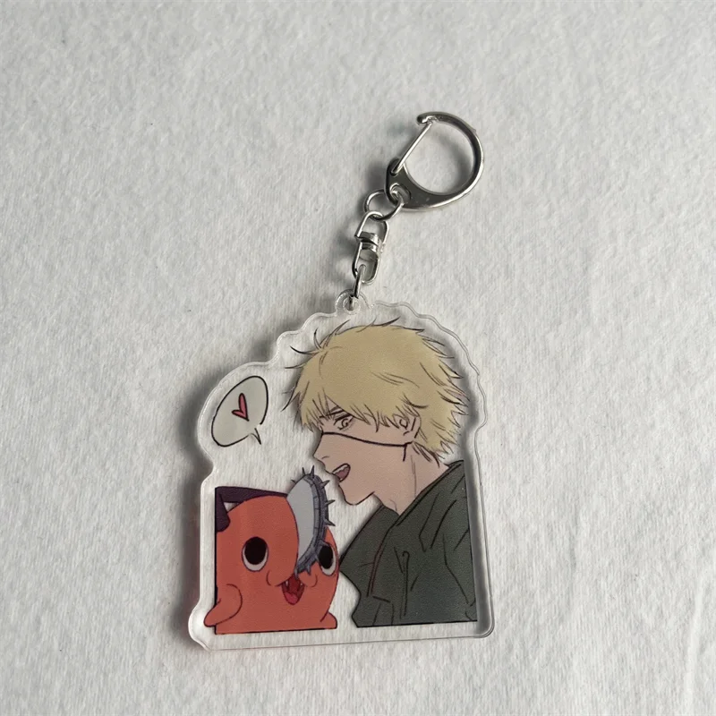 Брелок для ключей с японской мультяшной электрической пилой акриловый