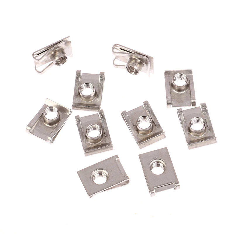 

10 шт., U-образные зажимы с резьбой для автомобиля, мотоцикла, скутера, квадроцикла