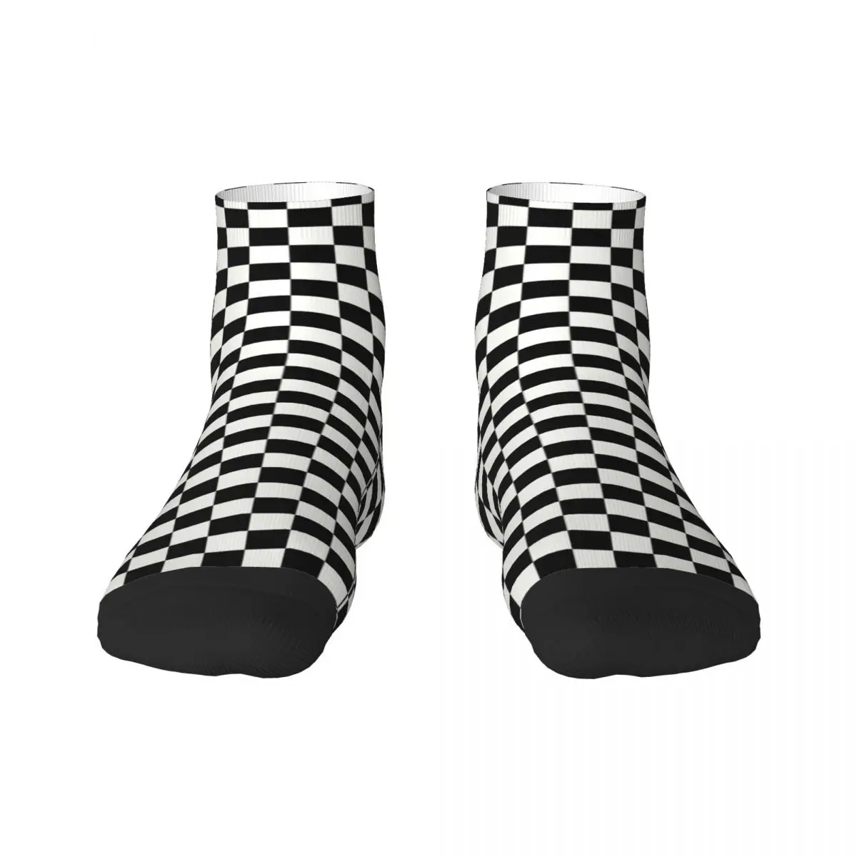 

Забавные классические шахматные носки для мужчин и женщин, теплые шахматные доски с 3D принтом, спортивные футбольные носки