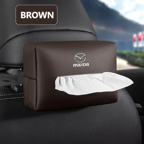Кожаная внутренняя коробка для салфеток автомобиля, сумка для хранения спинки сиденья для Mazda 3 6 RX8 RX7 MX3 Axela Atenza MX5 CX9 CX3 CX5 CX7 323 626 SKYACTIV