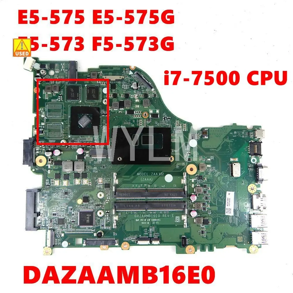 

Б/у материнская плата DAZAAMB16E0 i7-7500CPU GT940M