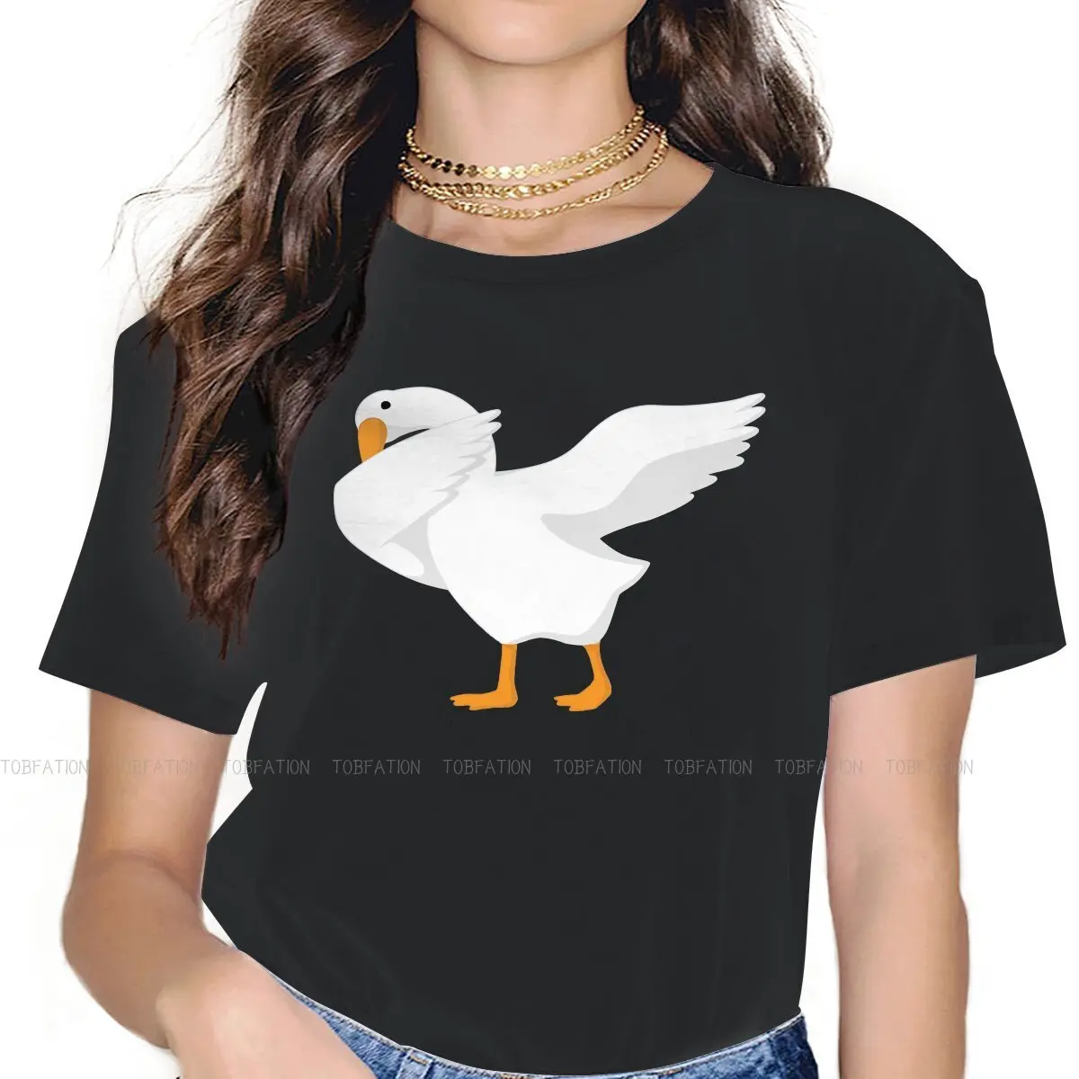

Dab Women TShirt Untitled Goose Game Girls Graphic Tops 4XL O-neck Female T Shirt Funny Hipster Gift