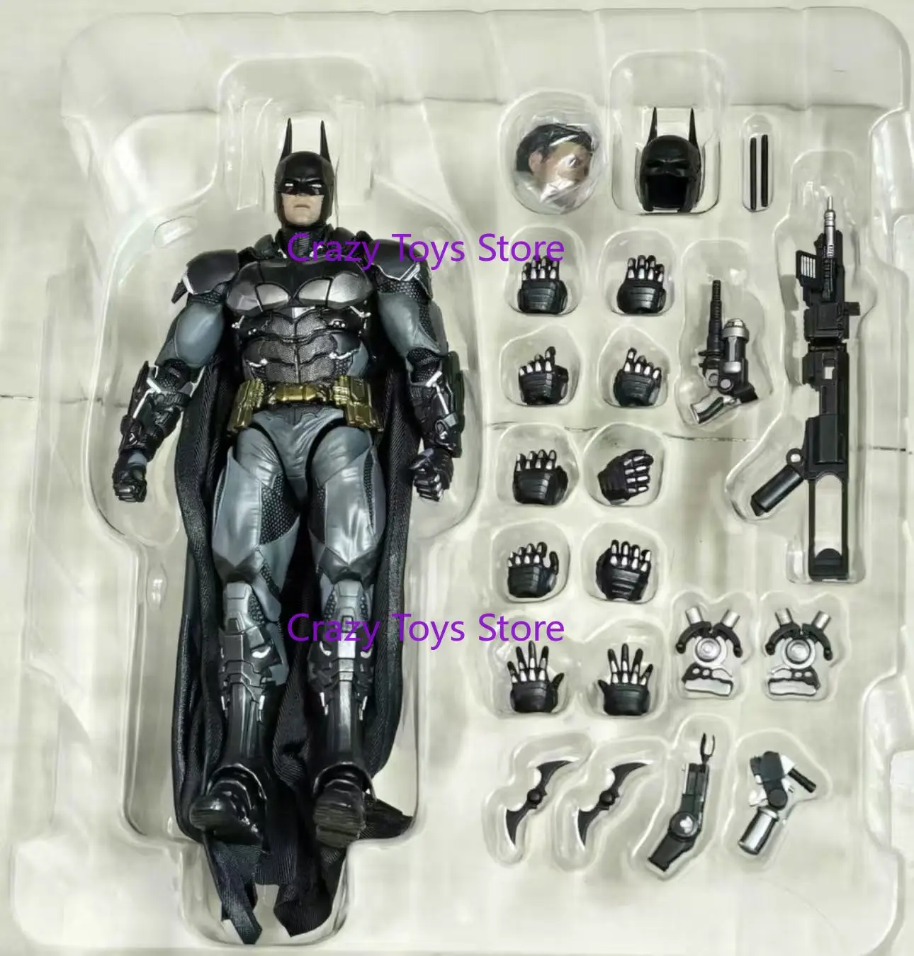 Фото В наличии Новые фигурки 1/12 Arkham Knight V8.04: Бэтмен 002 в костюме, Дэдслоук, Супермен из DC Multiverse, статуэтка Lpzz Toys №1