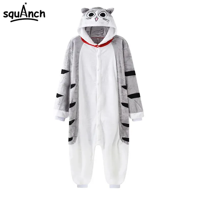 l2025l Новый косплей Kawaii Cat комбинезон с тапочками котенка пижама кигурумис с животными для женщин и девочек взрослых комбинезон зимний теплый мягкий домашний (art.: 3920d182dbbcd) - 3920d182dbbcd