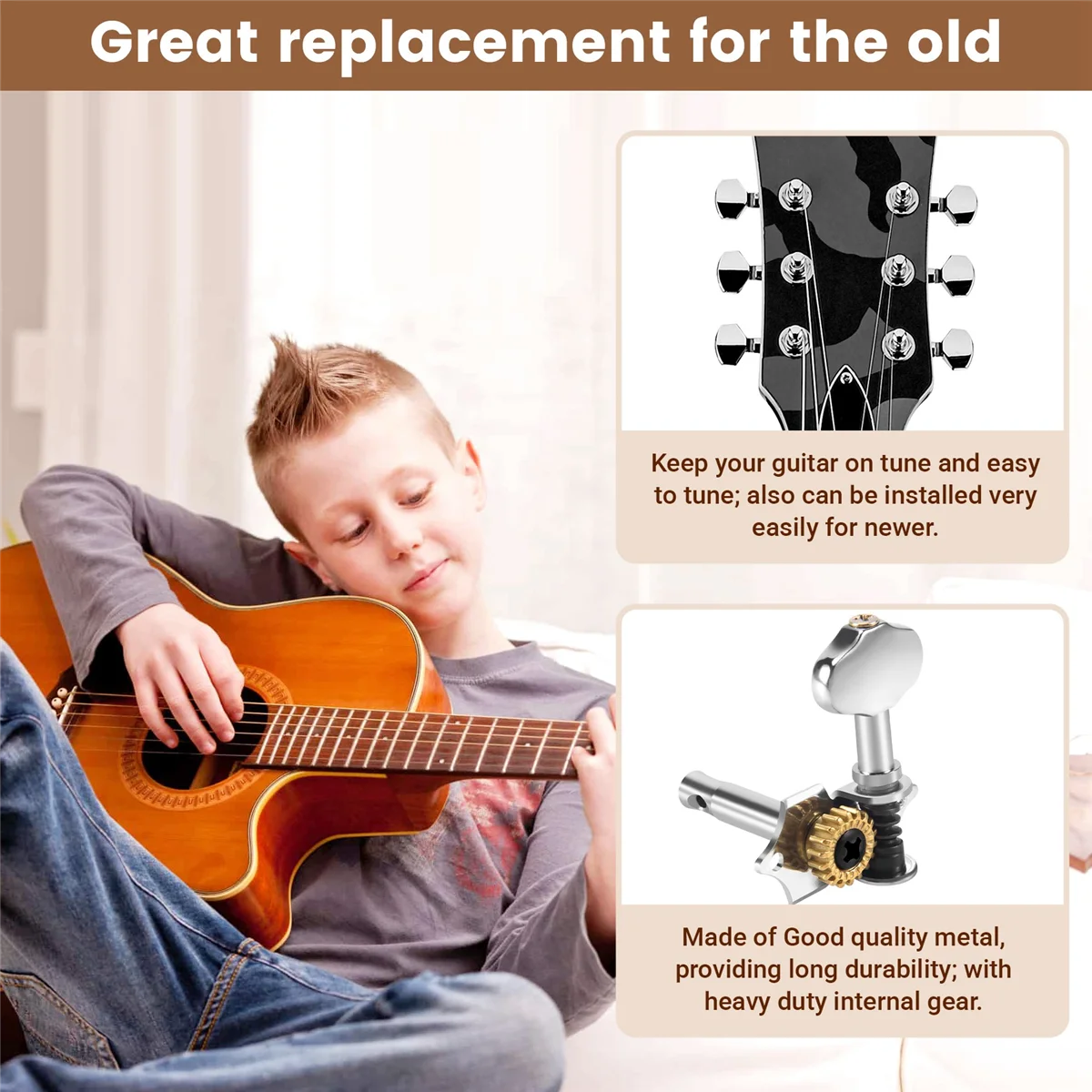 3L3R 6 шт. 1:18 колки для настройки гитарных струн тюнер ручки ключи акустической или