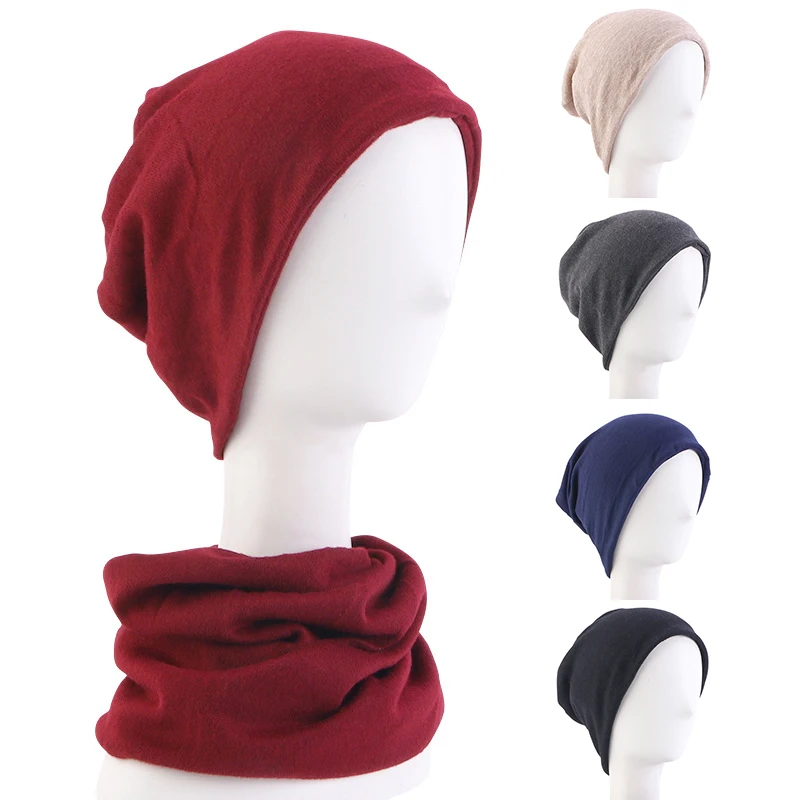 

Hats Scarf Hats Multifunction Beanies Warm Hats Classical Men Women Autumn Winter Solid Color Head Cap Headgear Caps Accessory