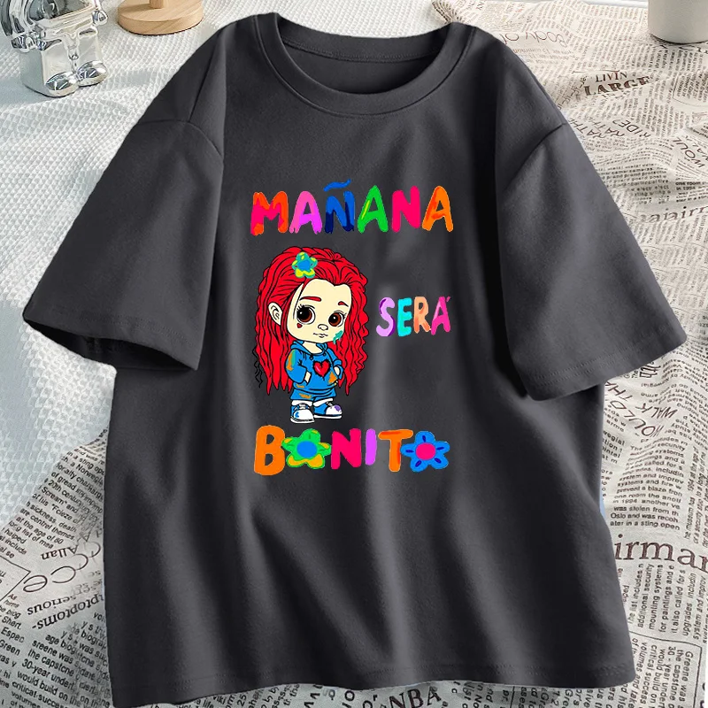 

Karol G Mañana será bonito t shirts women tops Music T Shirt unisex Funny Streetwear Summer Short Sleeve tees Female Clothing