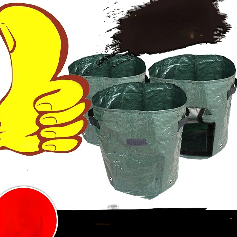 

Potato Cultivation Planting Woven PE Fabric Bags Thicken Garden Pots Planters Vegetable Planting Bags Grow Bag Home Garden Tools