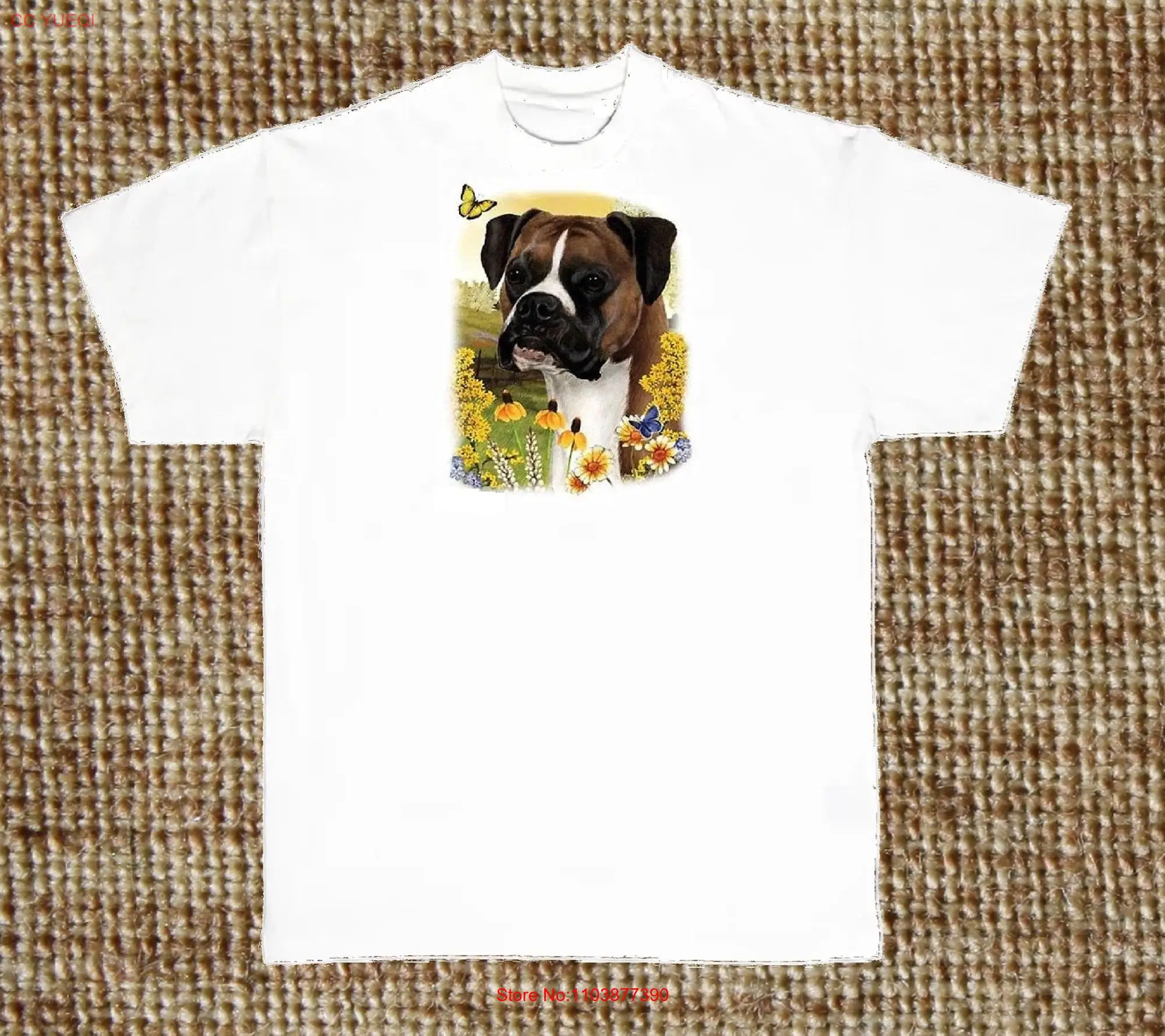 Футболка-боксер с цветочным принтом Dog SweaT доступна по запросу 817a длинными или