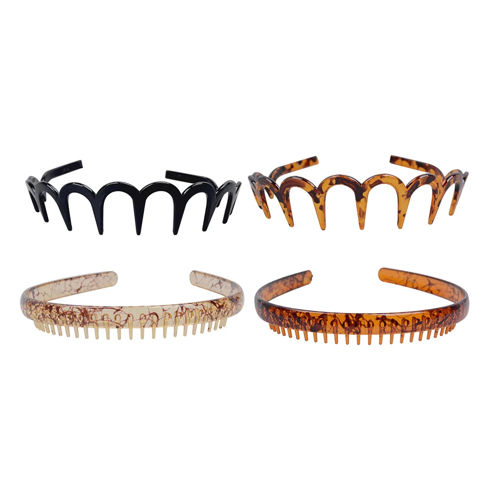 

Serrated Headband Hair Hoop Clasp Antiskid Unisex Accessories Hard Wavy Headbands