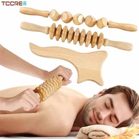 3pieces wood therapy massage tools lymphatic drainage anti cellulite massager body muscle pain relief fascia release