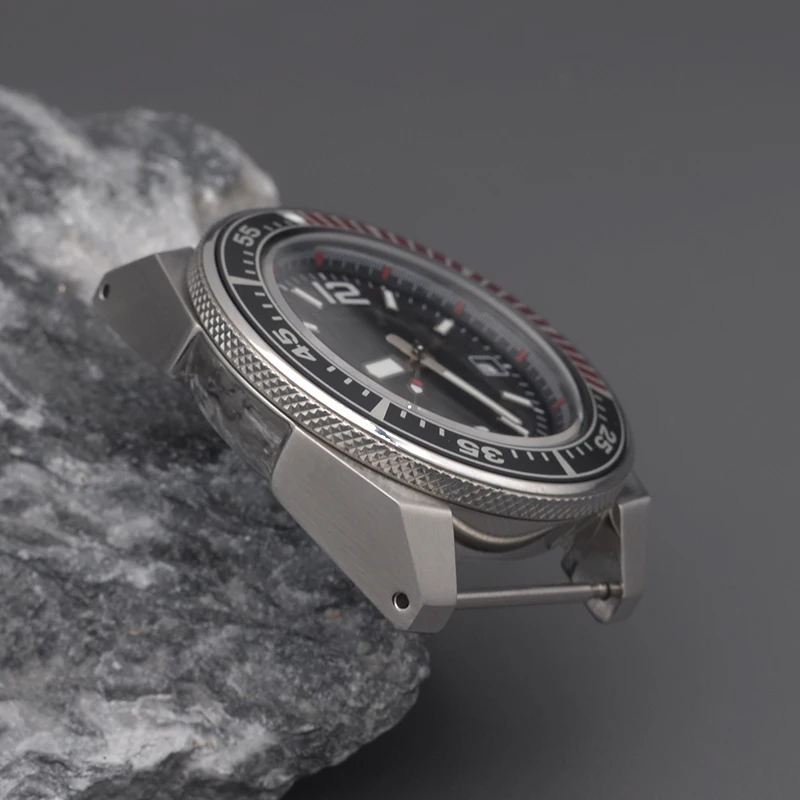 Samurai Black Design NH35 Movement C3 Luminous Stainless Steel Case Mechanical Watches Men's Watch Cases Sapphire Glass