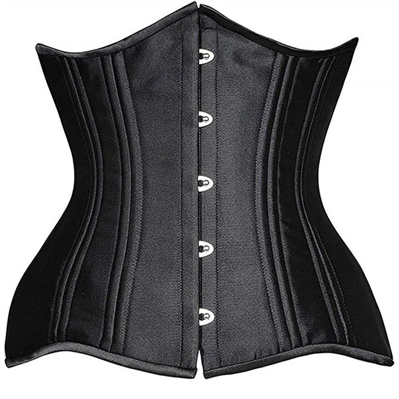 

Sexy Women Waist cincher Bustiers Top black Gothic Underbust Corset Workout Shape Body Belt Plus size Lingerie