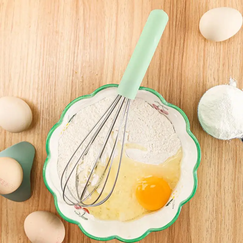 304 Stainless Steel Whisk Non-Slip Easy To Clean Use Household Butter Egg Milk Whipping 24*6cm Egg Mixing Mixer Tools