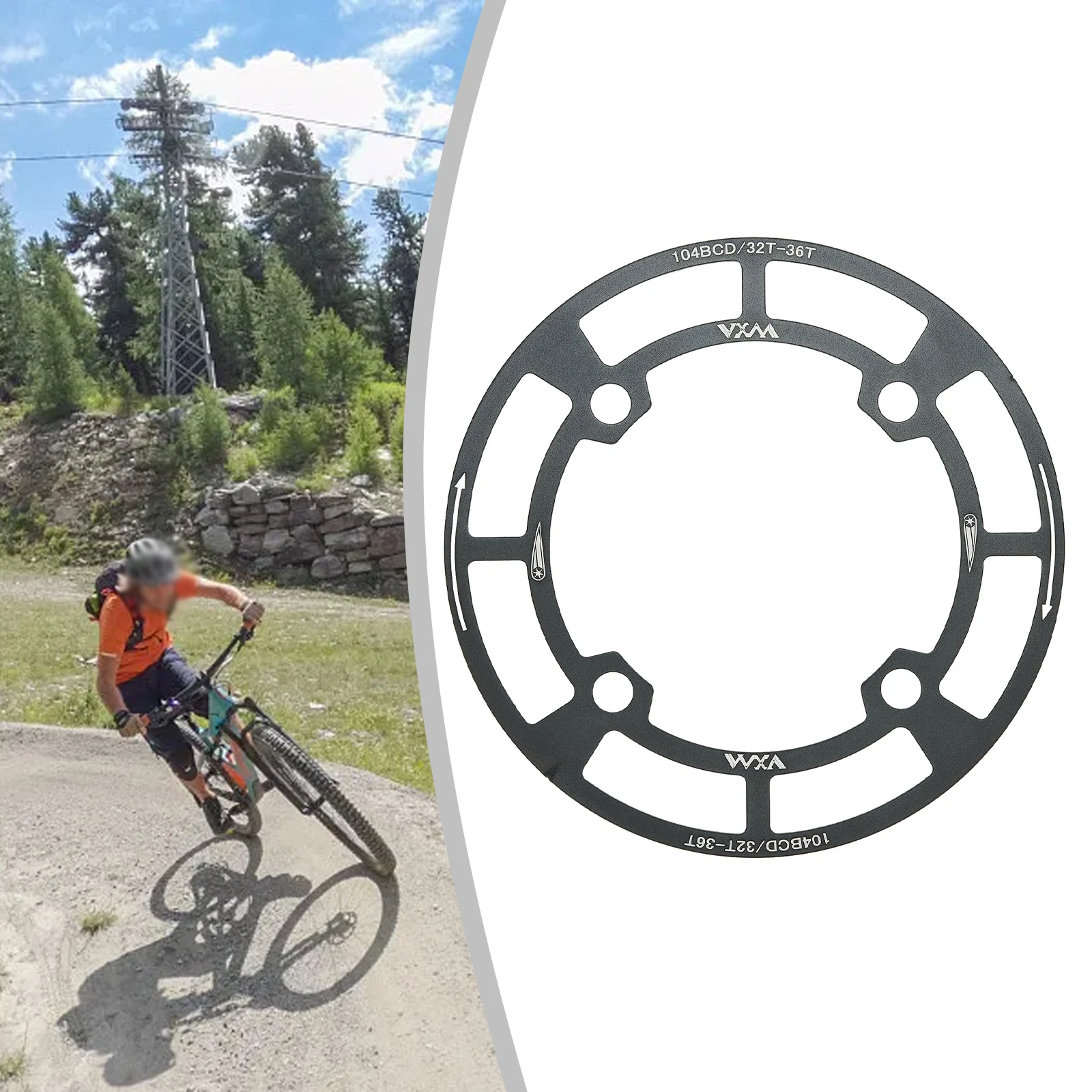 Крышка звездочки для велосипедного инструмента 104BCD 32-34-36T 38-40-42T велосипед из