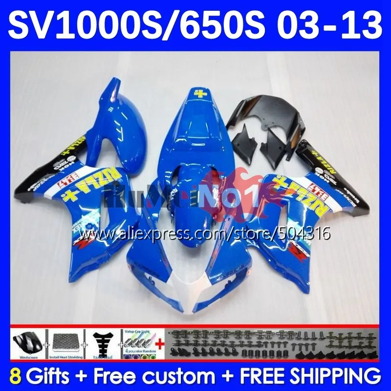 

SV1000S For SUZUKI SV650S SV650 SV1000 S 26MC.5 SV 650S 1000S 03 04 05 06 07 08 2009 2010 2011 2012 2013 Fairings RIZLA blue