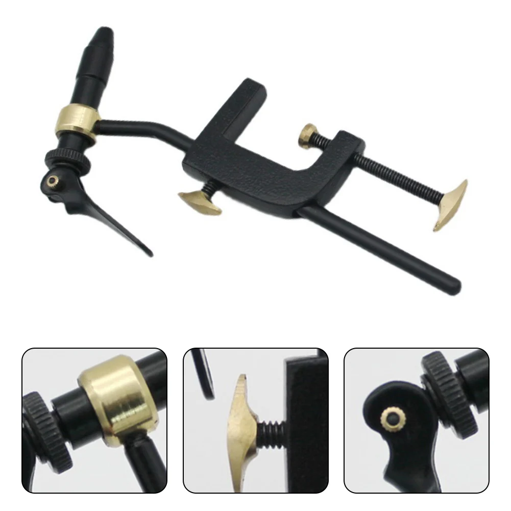 

Fly Tying Vise Fishing C-Clamp Rotary Vice Tier Fly Fishing Tackle Kit Safety Holding Hook Fishing Brass C-clamp Tying Vise
