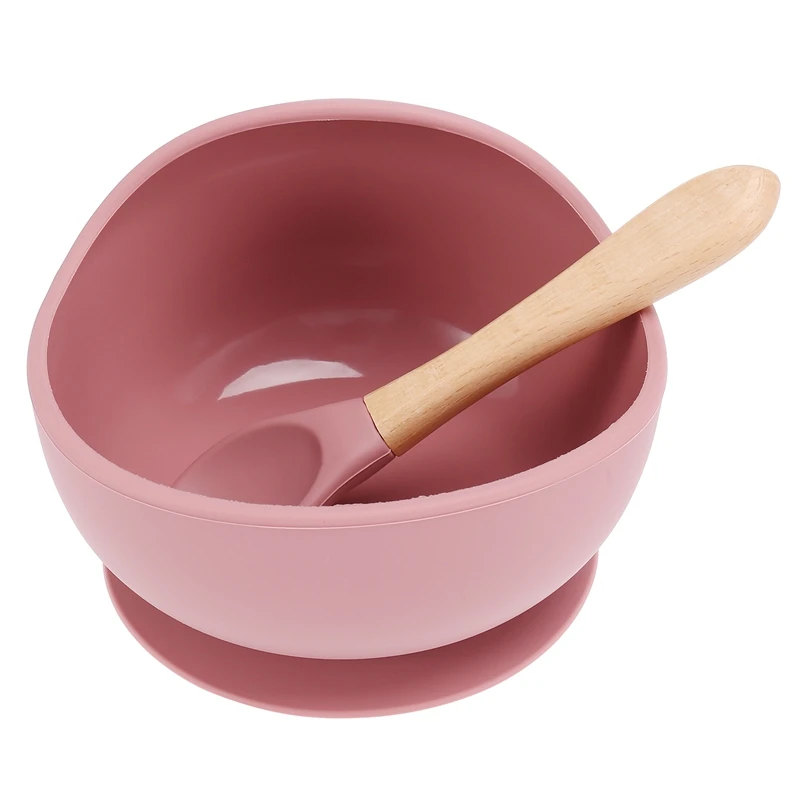 

Silicone Baby Feeding Bowl Tableware For Kids Waterproof Suction Bowl With Spoon Children Dishes Baby Stuff