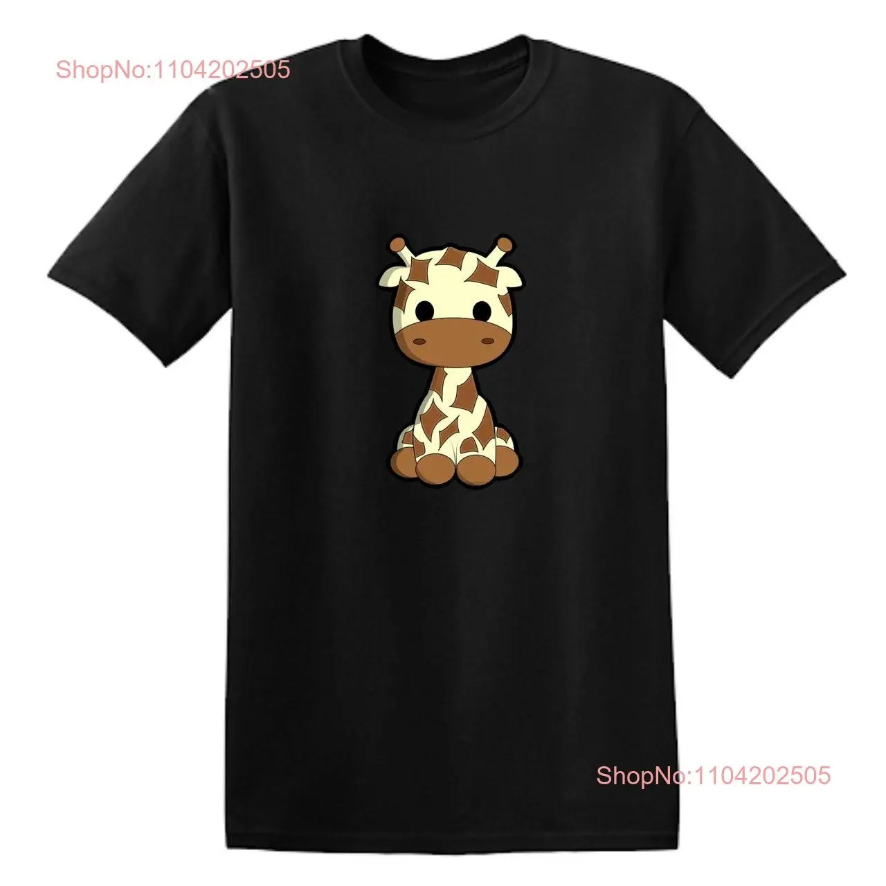 Giraffe T Shirt Cute Animated Fit Trendy Top Girl Crop Y2K Style long or short sleeves