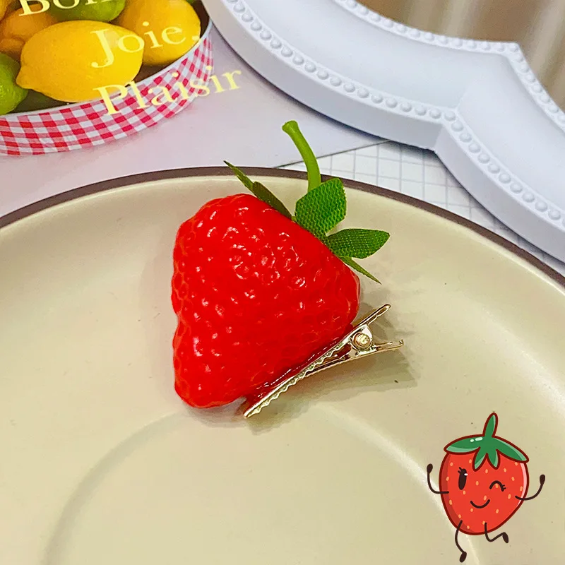 Заколки для волос с имитацией еды милые зажимы оранжевого цвета заколки в форме