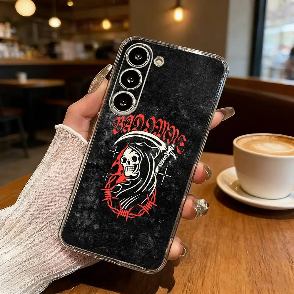 Фото Прозрачный чехол для телефона Bad Omens Music Band для Samsung S25, S24, S21, S22, S23, S30, Ultra, S20, Plus, Fe, Lite №4