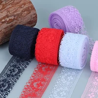 10 yards high quality beautiful white lace ribbon tape 35mm lace trim diy embroidered for sewing decoration african lace fabric