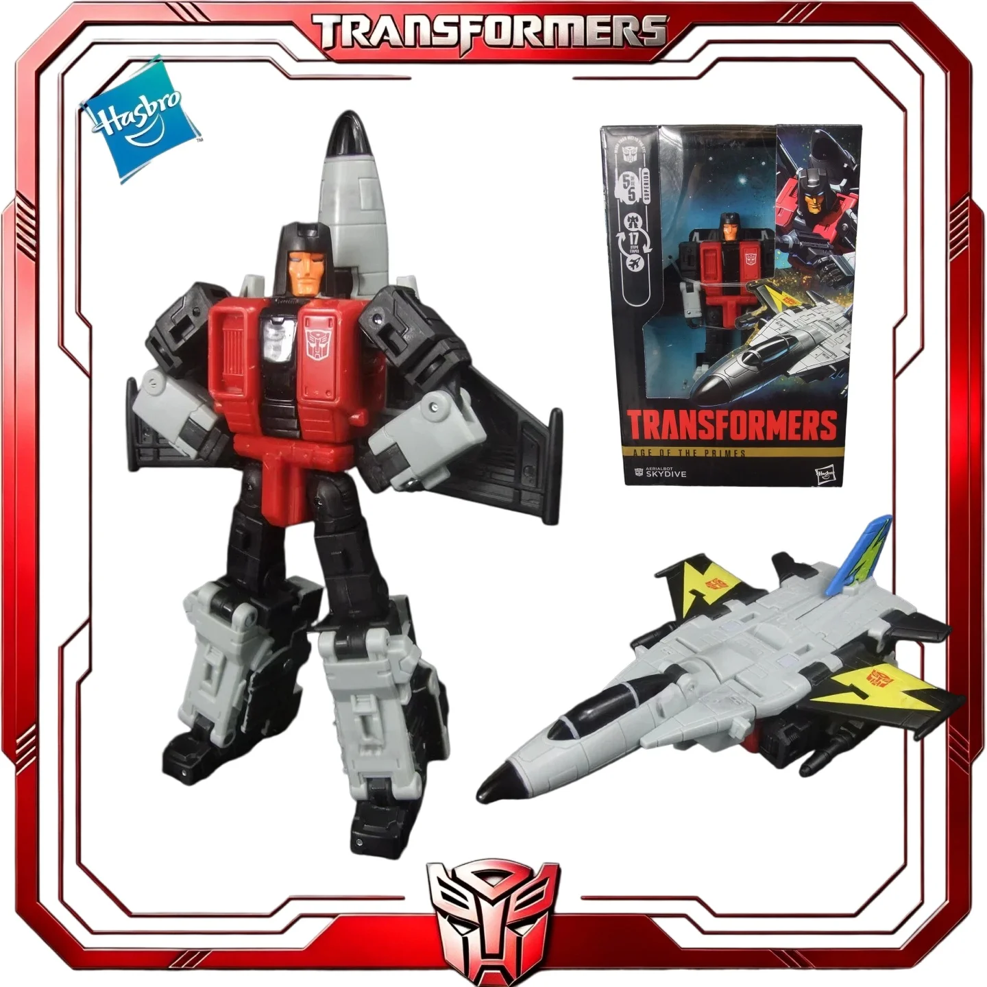 Фото В наличии: Коллекционная фигурка Transformers Age of the Primes Deluxe Skydive Hasbro Aerialbot Superion Jet – игрушка-подарок для фанатов №2