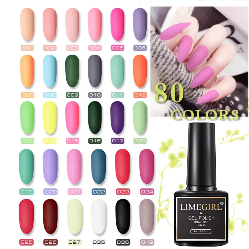 

Limegirl Gel Nail Polish Nail Art Vernis Semi Permanant UV Primer Manicure 8ML Top/Base Coat Primer Gel Lak Hybrid Nail Polishes