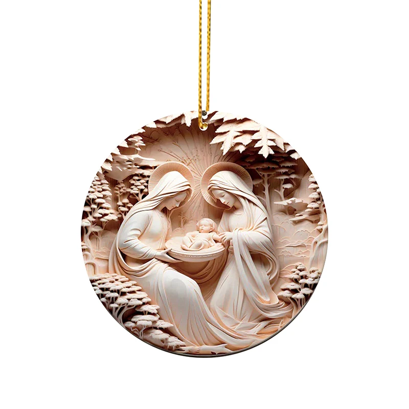 1 шт. 3D визуальный подвесной креативный елочный ювелирный орнамент акриловый