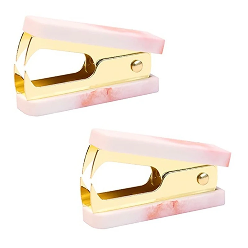 

2 Pcs Staple Remover Marble Staple Remover Tool Portable Staple Puller With Lock Pink