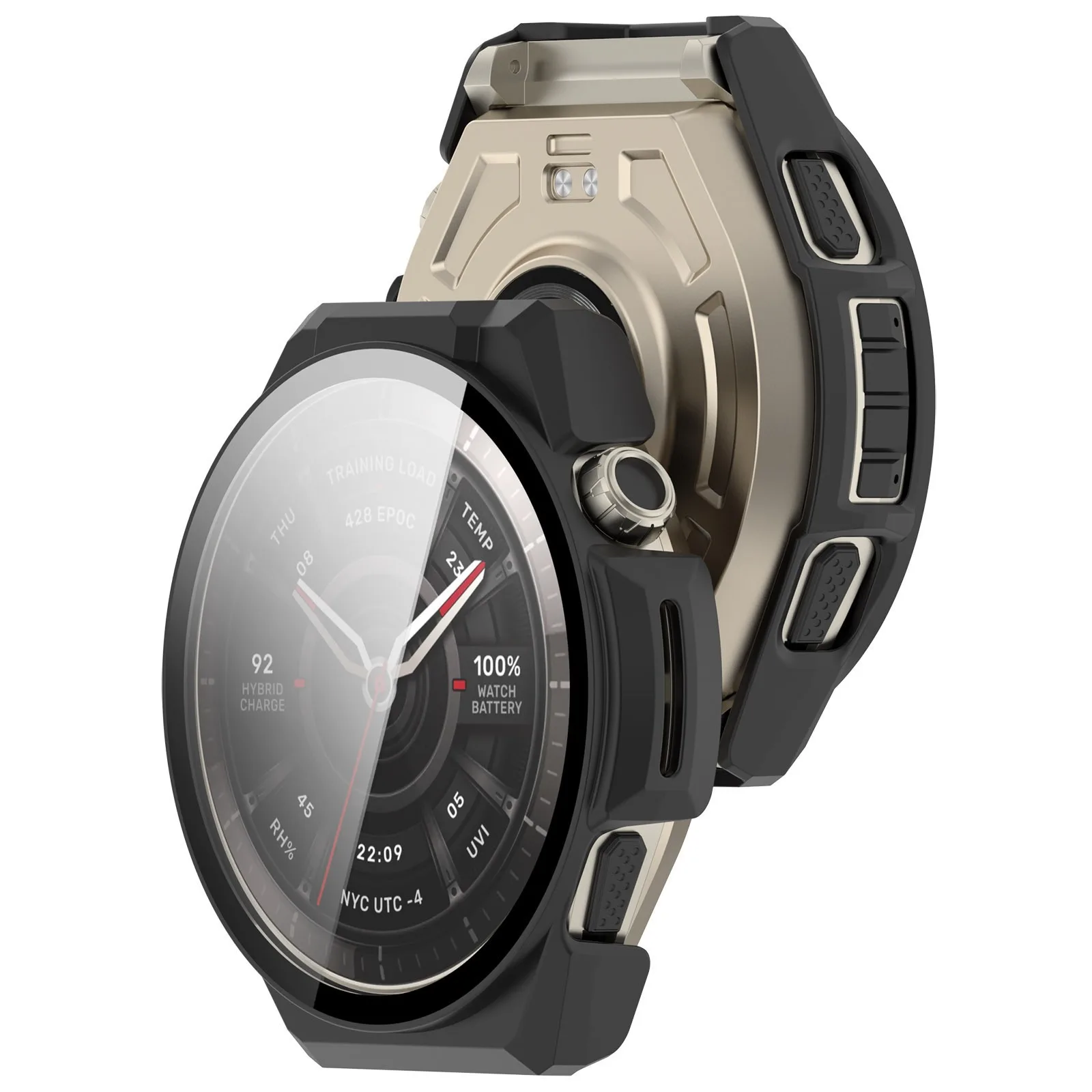 Фото Чехол для смарт-часов Amazfit Balance Ultra с защитной пленкой высокой четкости и встроенным защитным корпусом для Amazfit Balance 3 №4