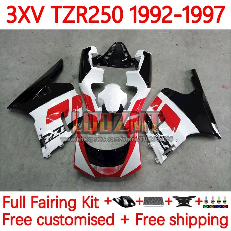 

TZR-250 For YAMAHA 3XV TZR 250 RR TZR250 1992 1993 1994 1995 1996 1997 TZR250RR 92 93 94 95 96 97 Fairings 44No.10 black white