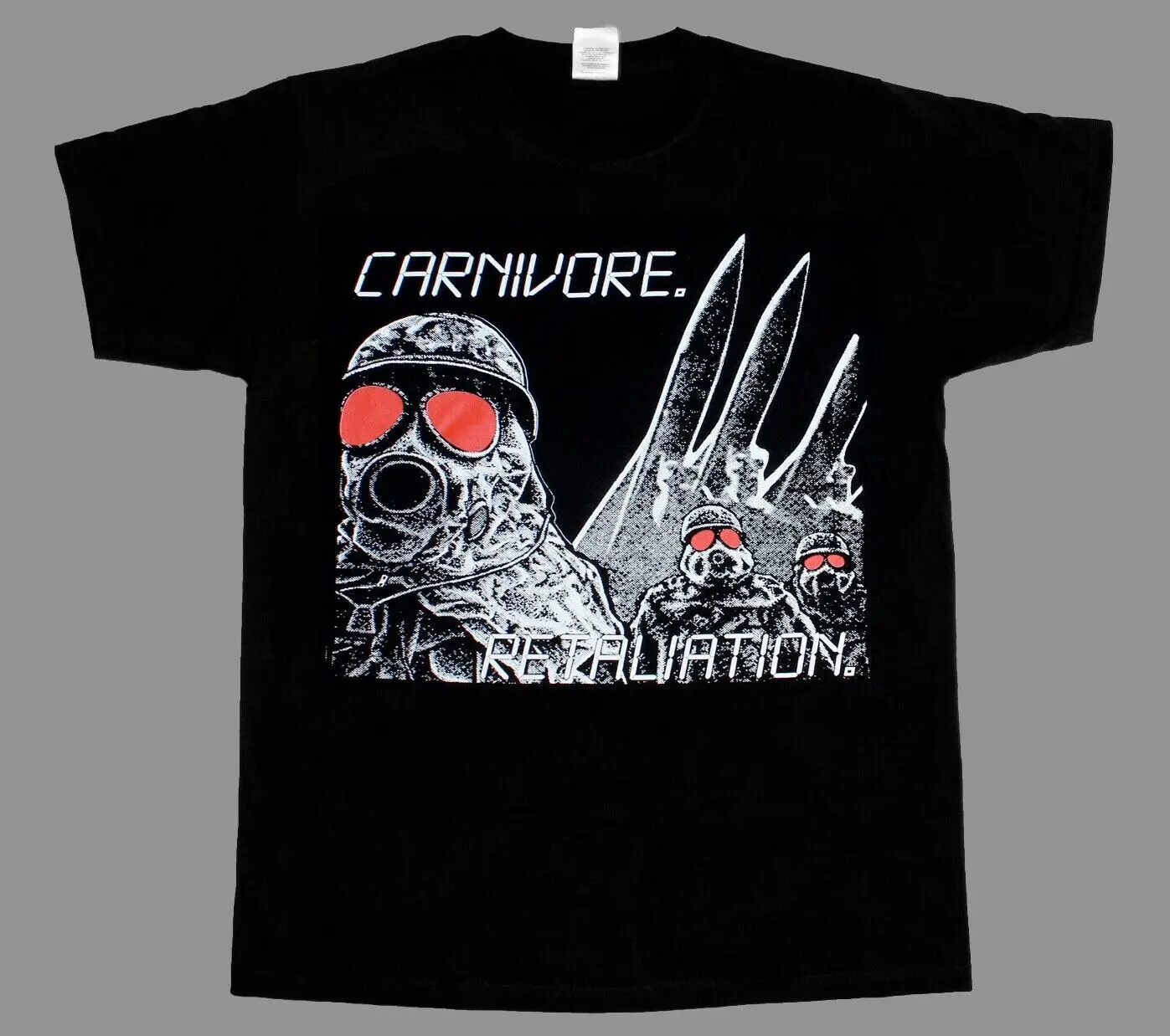 

CARNIVORE RETALIATION 1987 CROSSOVER NEW BLACK T-SHIRT