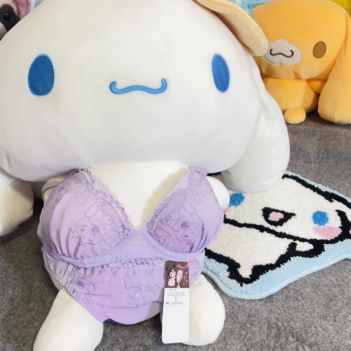 

Kawaii Women Underwear Set Sanrio Kuromi Little Devil Cartoon Sexy Cotton Breathable Bra Briefs Suit Tube Top Hot Girl Gift